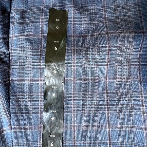 Banana Republic NEW Ryan Women’s Navy Blue Plaid Slim Straight Leg Pants Trouser - Picture 10 of 15